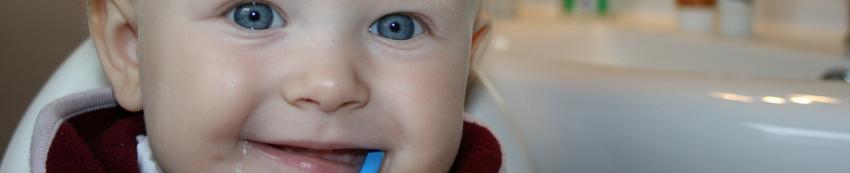 Baby poetst tanden