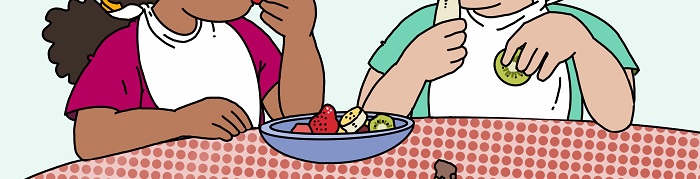 dagritmekaart fruit eten (banner)