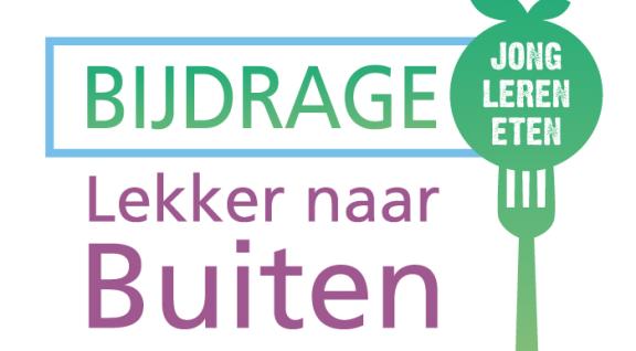 Logo van de stimuleringsbijdrage Lekker naar Buiten! van Jong Leren Eten.